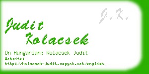 judit kolacsek business card